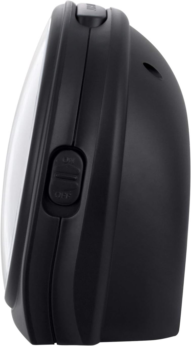 5.5" Large Analog Alarm Clock Silent Non Ticking, Gentle Wake, Beep Sounds, Increasing Volume, Battery Operated Snooze and Manual Light, Easy Set, Black (Best for Elder)