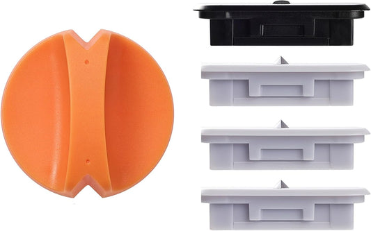 4-Pack Trimmer Replacement Blades for Fiskars Paper Trimmer, Replacement Blade for All Series of Fiskars/Portable&Precision Trimmer,Arts and Crafts,3 Cutting&1 Scoring Blades,a Slider,Orange
