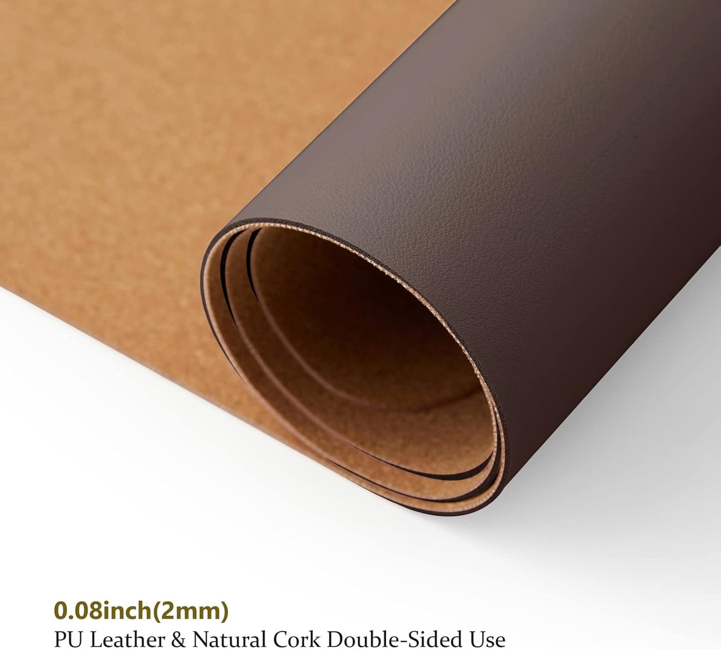 Large Cork Desk Mat - 47.2"x 17" Desk Pad for Office and Home - Ideal for Large Mouse Pad and Desk Mats on Top of Desks(Coffee)