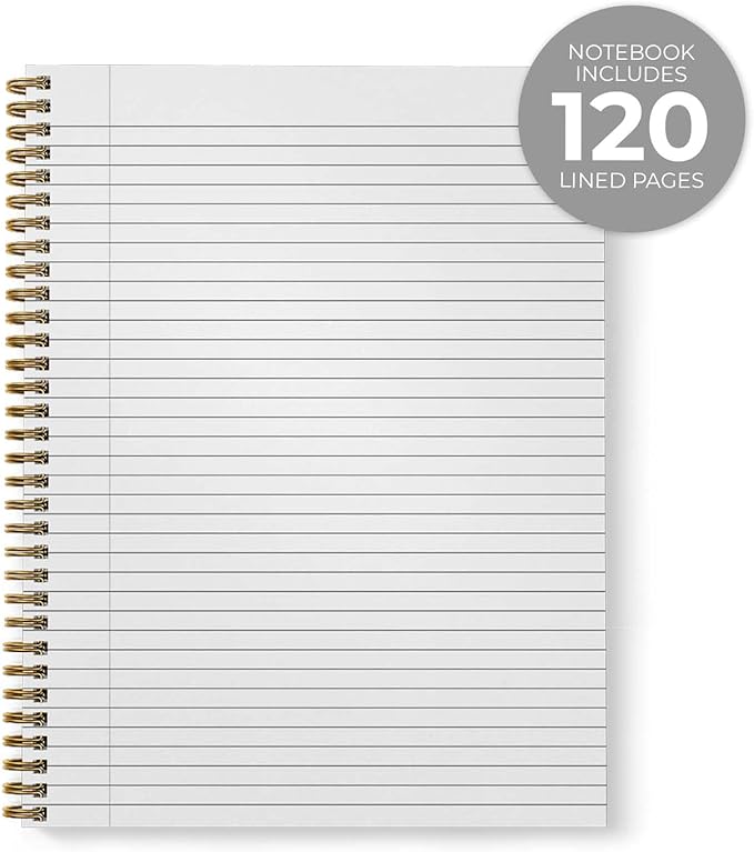 Ray Of Freakin Sunshine Spiral Notebook / 8.5" x 11" Journal / 120 College Ruled Pages/Durable Gloss Laminated Softcover/Gold Wire-o Spiral Binding/Made in the USA