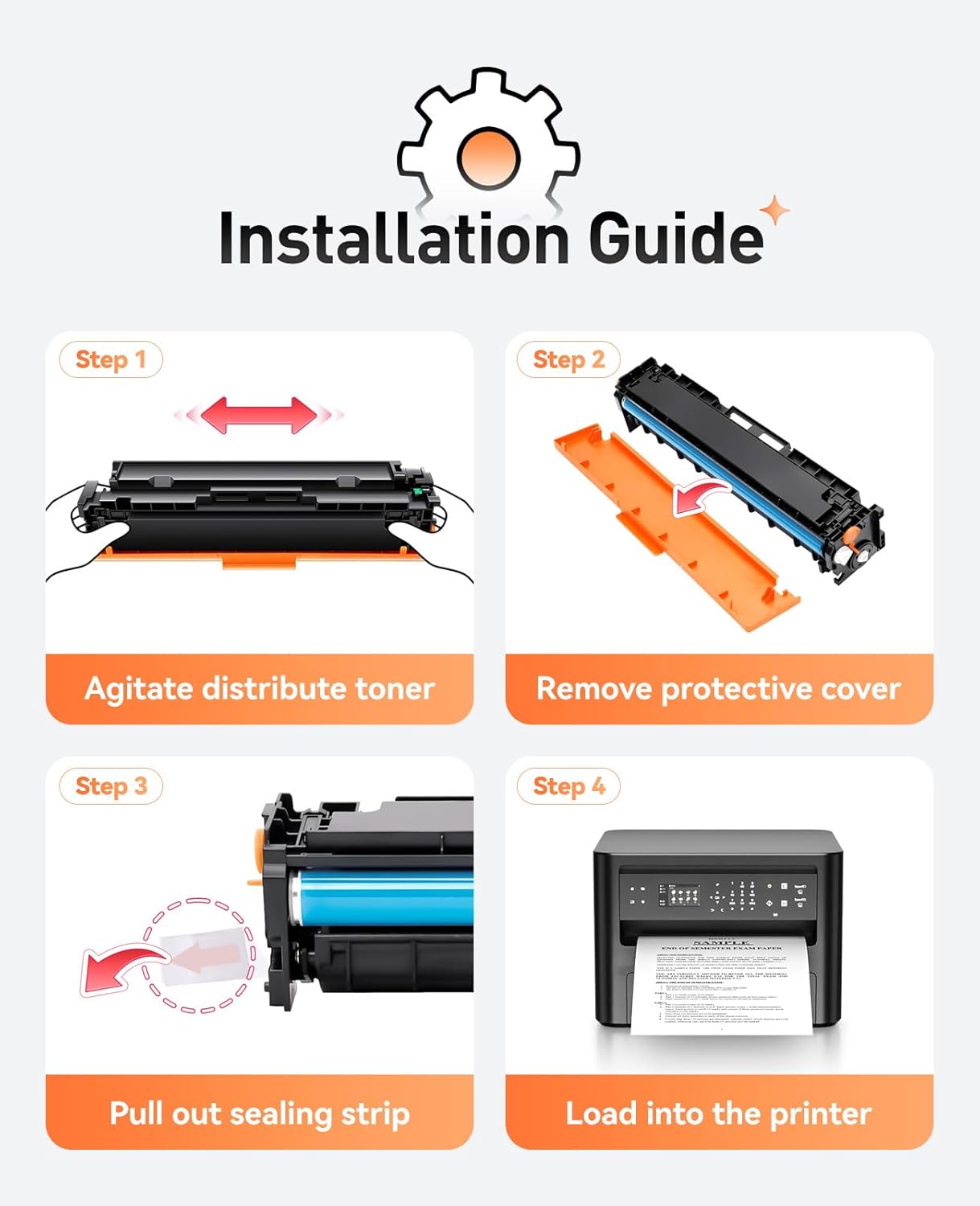 128A Toner Cartridge 4-Pack High Yield Replacement for HP 128A CE320A CE321A CE322A CE323A Toner Cartridge Compatible with HP Laserjet Pro Color MFP CM1415fn CM1415fnw CP1525n CP1525nw Series Printer