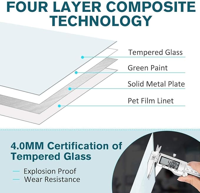 2-in-1 Glass White Board 72" x 43" Extra Large Splicing Magnetic Tempered Glass Whiteboard for Wall, ZHIDIAN Morden Glass Dry Erase Board Frameless Bulletin Board for Office, Home, School
