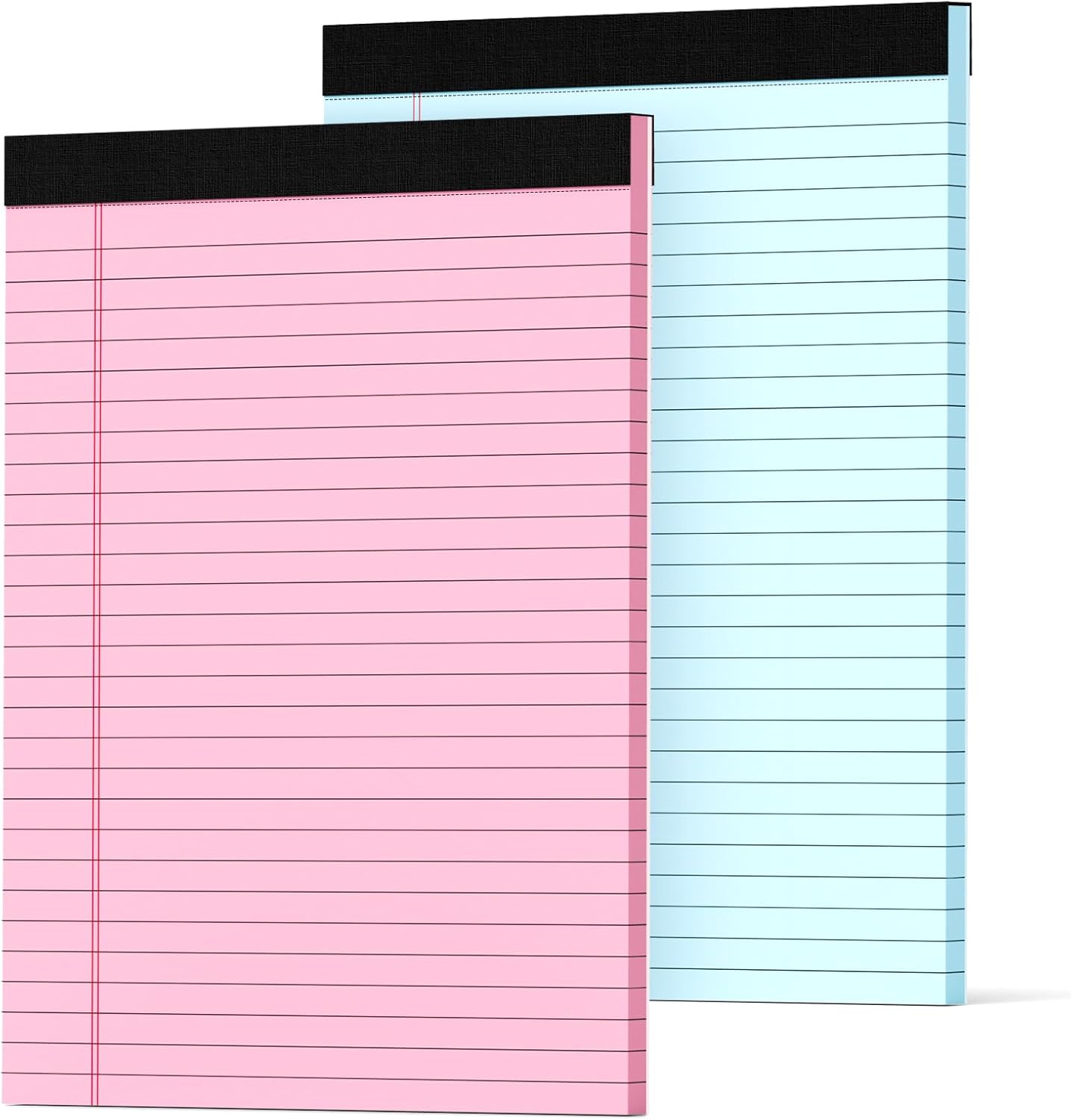 Colored Legal Pads 8.5 x 11, 2 Pack Pink Notebook Paper 8.5 x 11, Colored Note Pads 8.5 x 11 Notepad, Paper Pads 8.5 x 11 Writing Pads, Colored Lined Pads of Paper 8.5 x 11, Wide Ruled, 30 Sheets/Pad