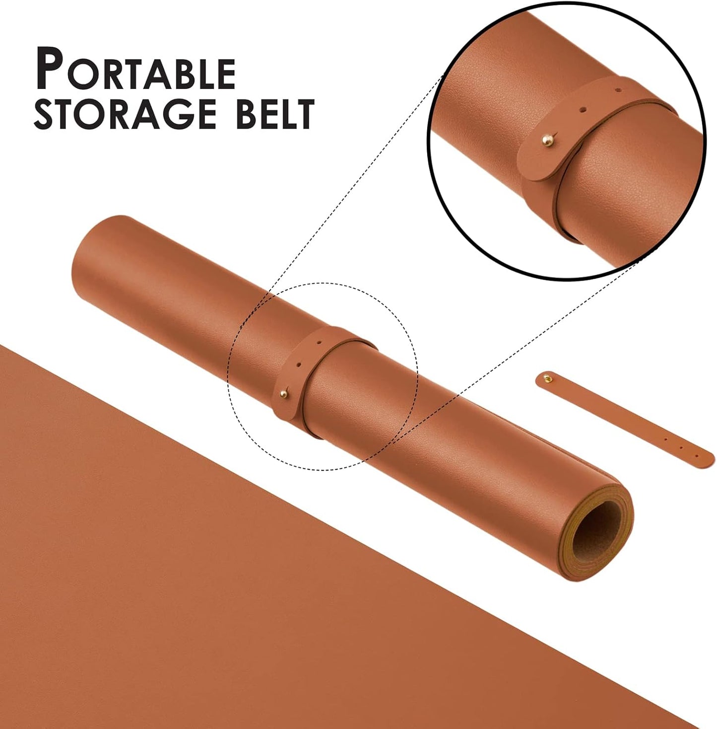 Compact Cork Desk Mat - Small Dual-Sided Desk Pad for Office and Home - Desk Organization and Accessories - Ideal for Large Mouse Pad and Small Desk Mats on Top of Desks(Brown,23.6"x 11.8")