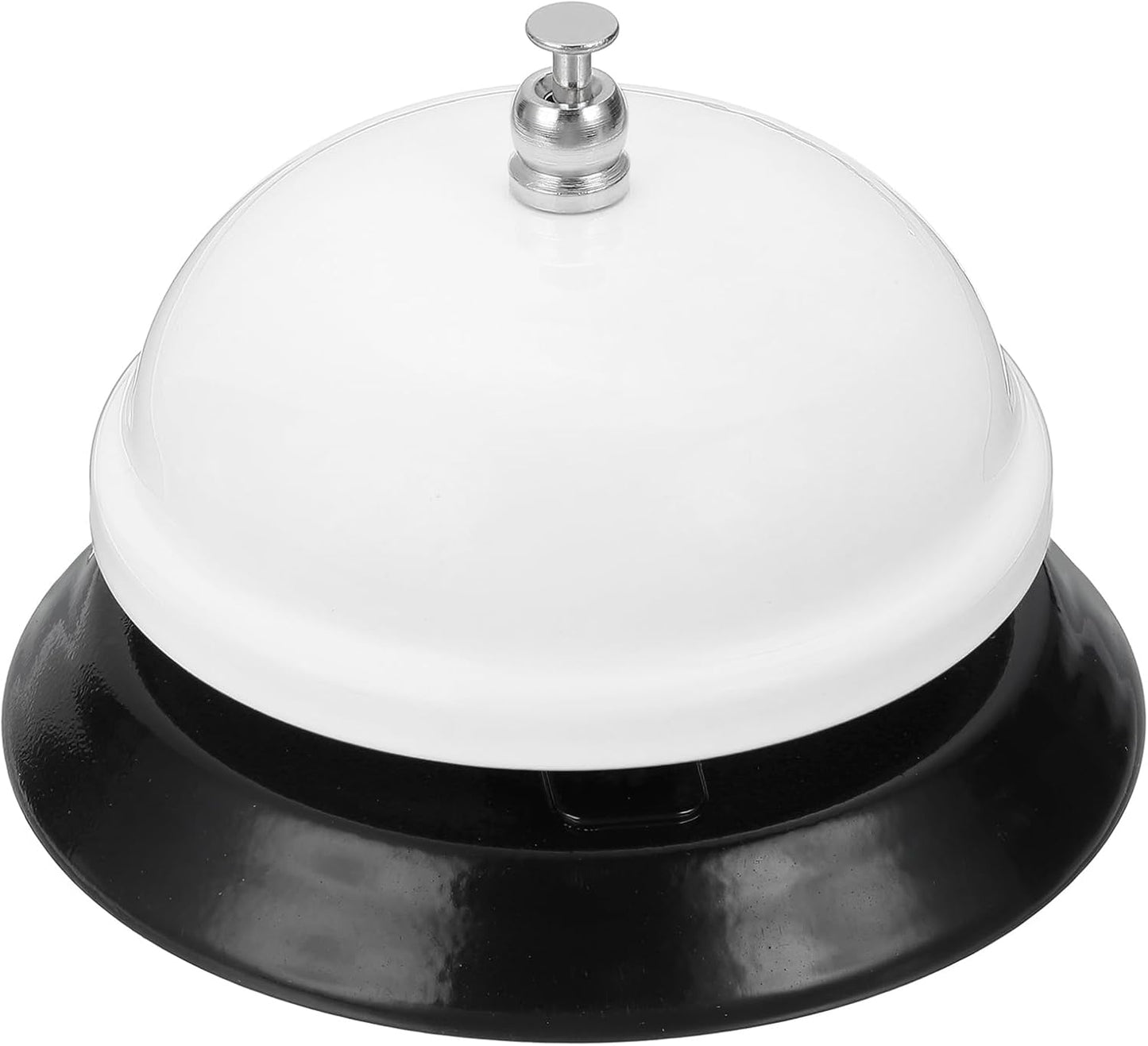 uxcell Desk Service Call Bell, 3.35 Inch Metal Dinner Service Bell Ring for Hotel Restaurant Reception Area and Wedding Party Events, White