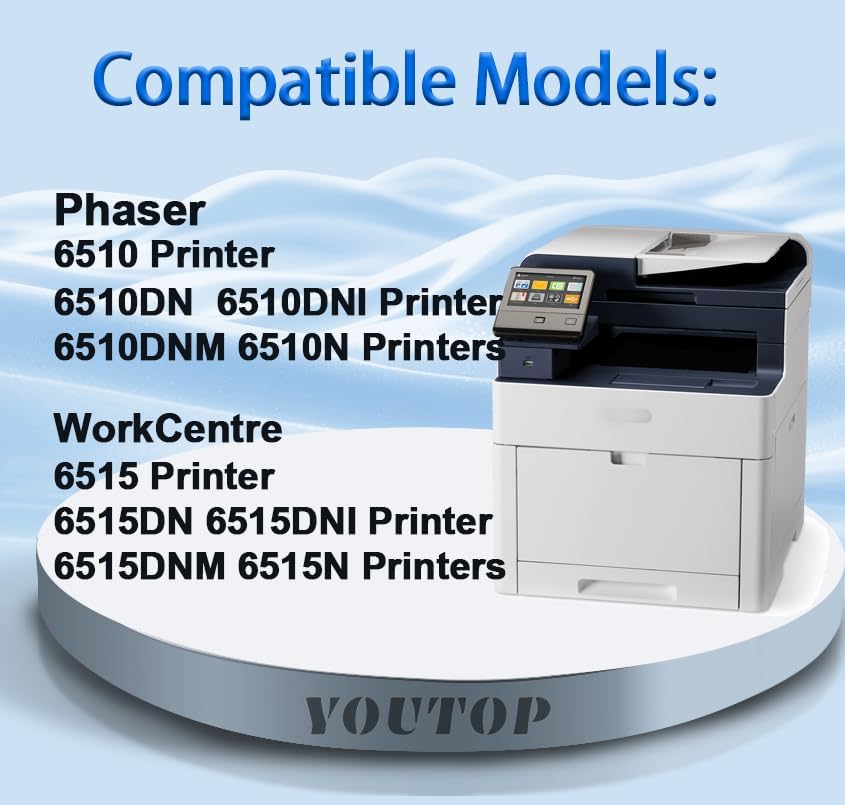 4pk Phaser 6510 Workcentre 6515 Drum Unit Cartridge for 108R01420 108R01419 108R01417 108R01418 Drum Replacement for Xerox Phaser 6510 WorkCentre 6515 Printer