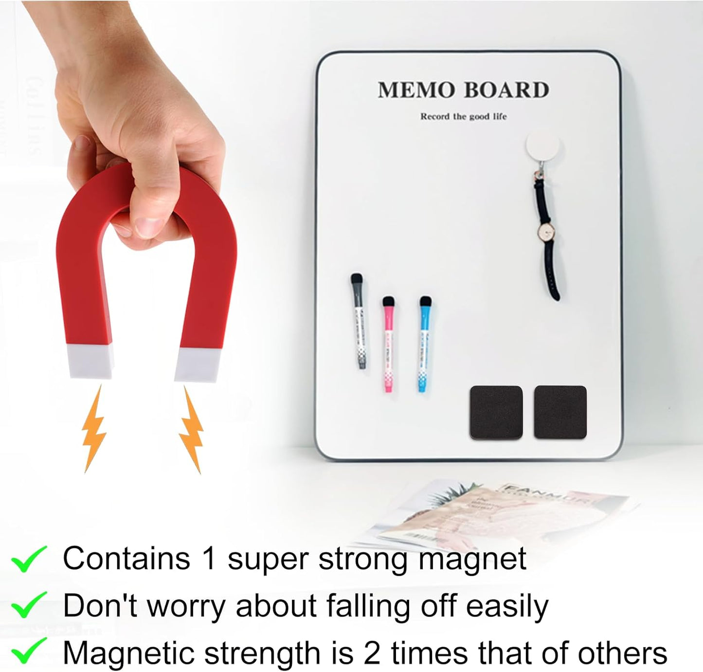 OWLKELA 30 Pack Whiteboard Eraser for Kids and Adults, Washable and Reusable Magnetic Whiteboard Eraser for Cleaning Dry Erase Markers on Magnetic Soft Whiteboard, Glass Whiteboard and Dry Erase Board