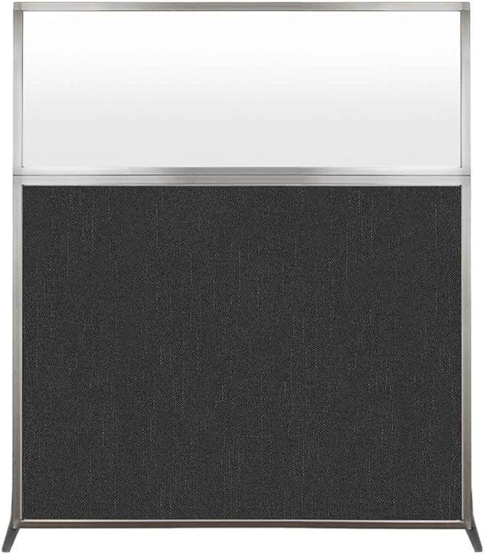 Versare Hush Screen Portable Room Divider | Workstation Wall Divider | Freestanding Privacy Hush Panels | Frosted Windows | Fabric Office Divider Screen | Great for Room Separation