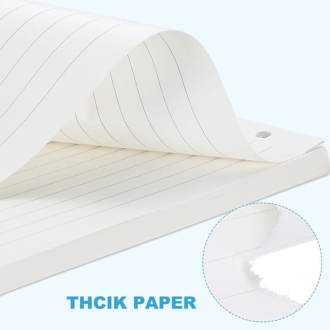 PATIKIL A6 Ruled Refills Inserts 6-Ring Binder Loose Leaf Planner Filler Paper Planner Inserts, 80 Sheets/160 Pages, Lined, White