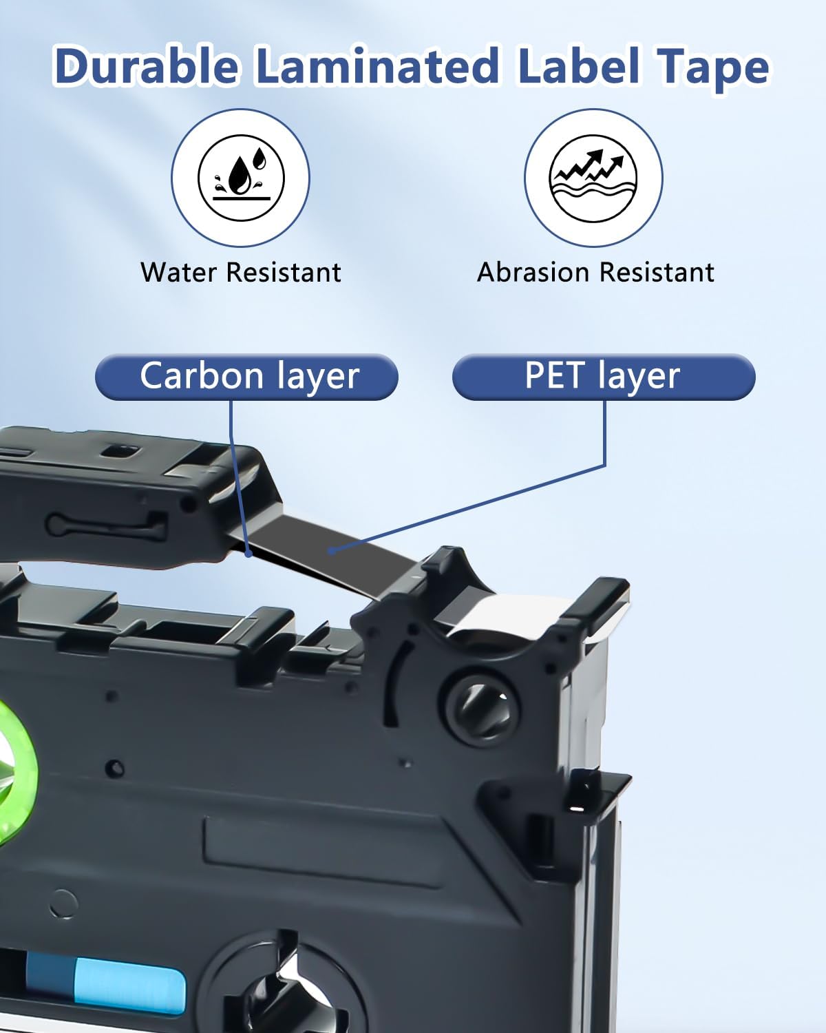 Cruxer 10 Pack Replacement for P-Touch TZe-251 TZ-251 TZe251 Black on White 24mm 0.94 Laminated Label Tape Compatible with Ptouch PT-D600 P700 P750W P710BT 2430PC P900W E500 P950NW Maker