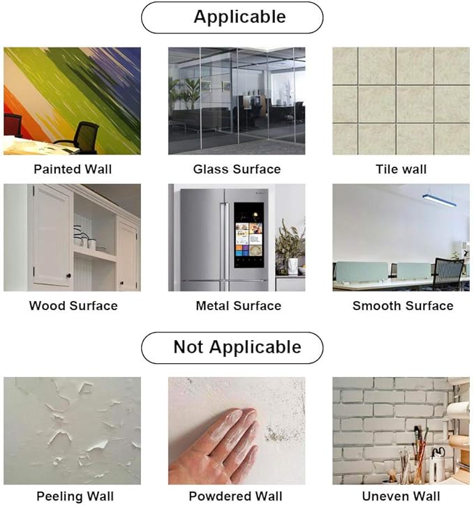 Magnetic Whiteboard Contact Paper for Wall 94 x 48 inches, Magnetic Dry Erase White Board Sticker with Non-Adhesive Backing for Office Home School