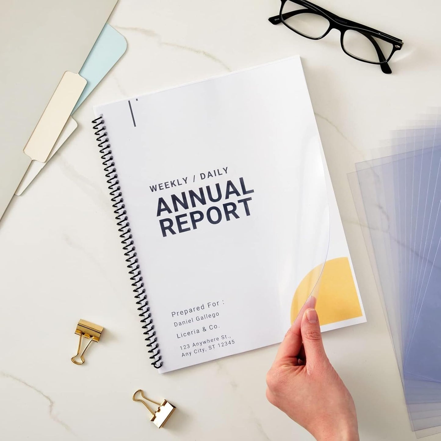 Juvale 100 Pack Clear Presentation Covers for Binding, Letter Size 10 Mil Plastic Sheets for Reports, Presentations, Awards, Books (8.5 x 11 in)