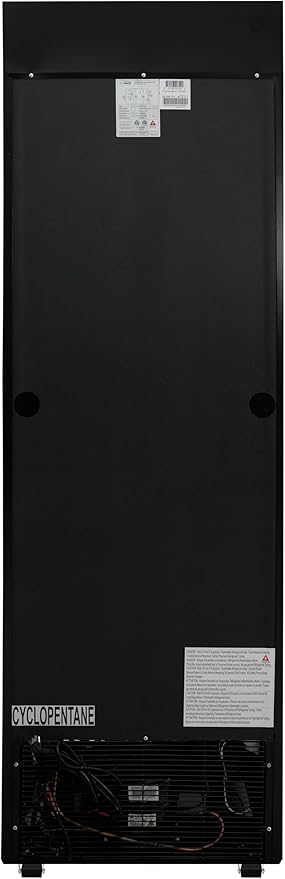 KoolMore KM-MDR-1GD-15C 26 in. Commercial Glass Door Merchandiser Refrigerator with LED Lights, 15 cu. ft. in Black, ETL Listed