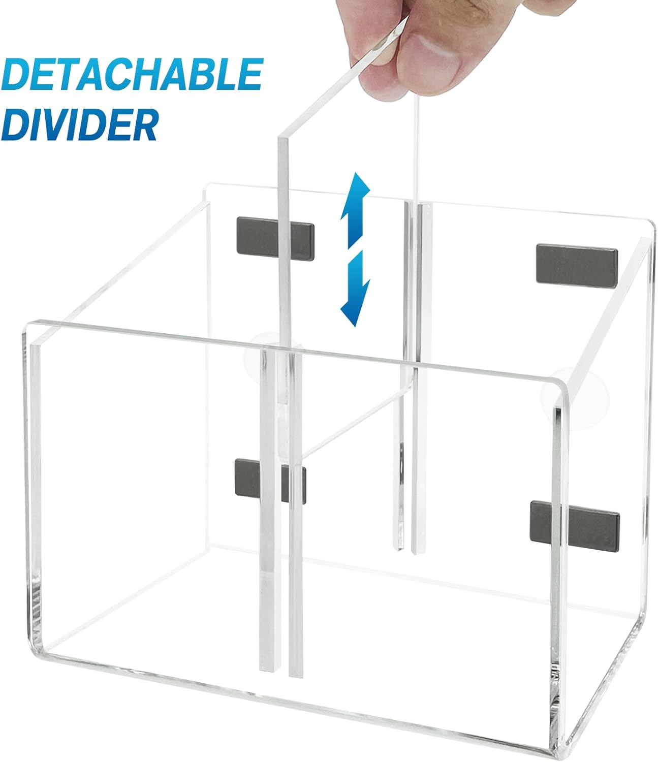 Magnetic Dry Erase Marker Holder, Clear Acrylic Magnetic Pen Marker Holder for Whiteboard, Fridge, Office, Home, Locker