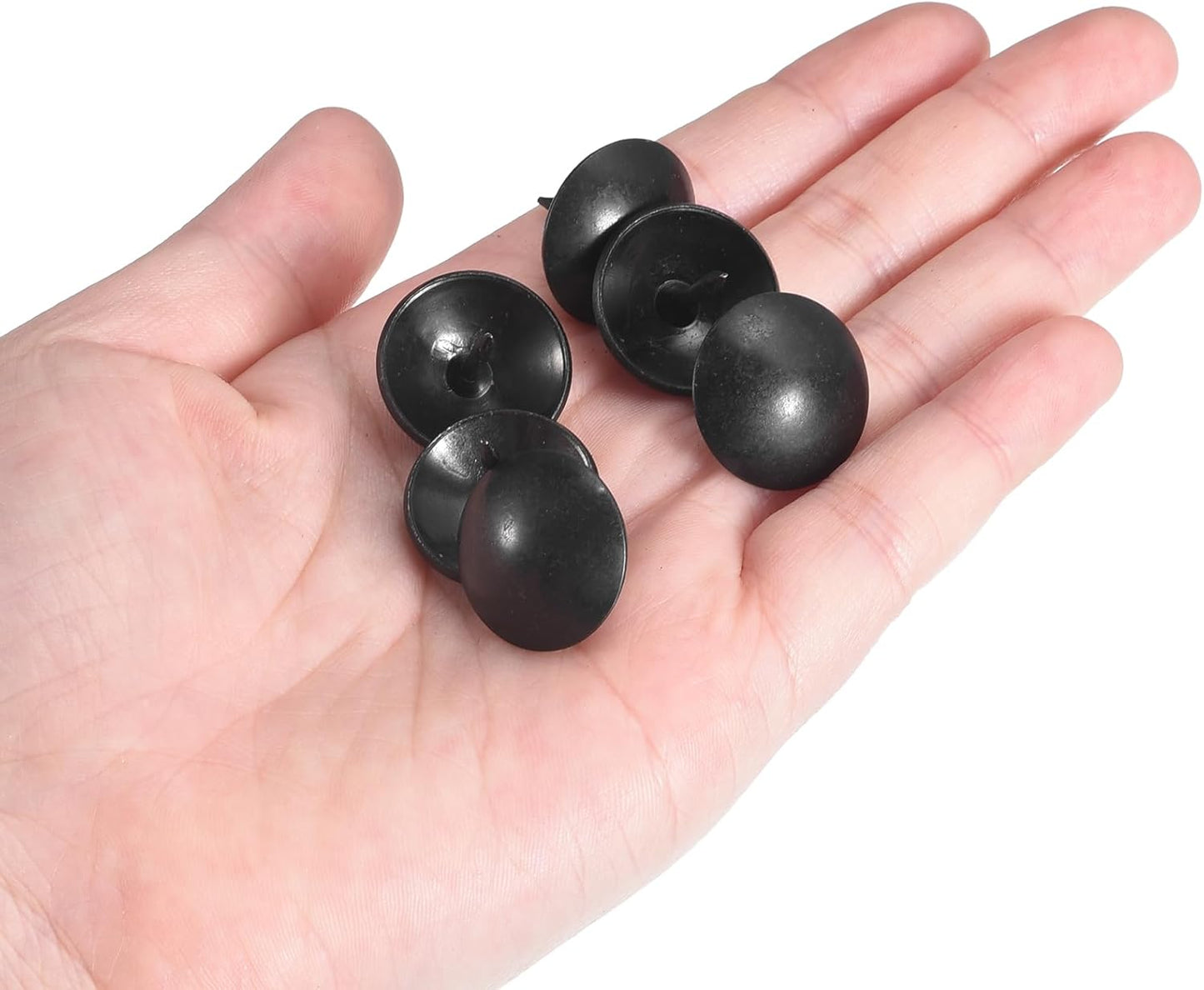 uxcell Upholstery Tacks Nail Pins Furniture, 100Pcs 19x16mm Thumb Tack Pins Assortment Kit Carbon Steel for Home Sofa DIY Decorative Nail Heads Nails, Black