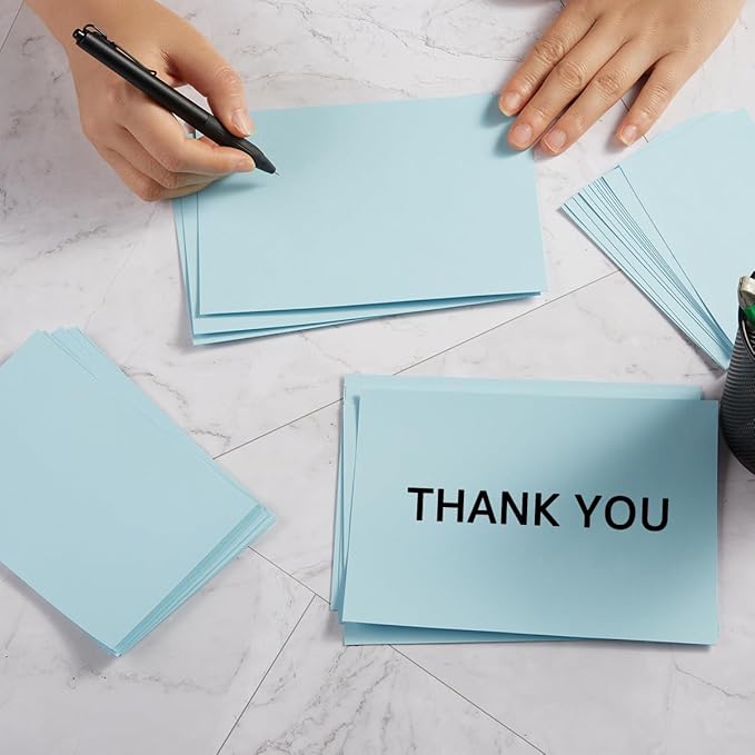 50 Sheets Blank Cardstock Paper 250 GSM Thick Heavy Cards Stock for DIY Art Projects, Card Making, Postcards, Greeting Cards, Birthday Party, Wedding Invitation (Light Blue, 4x6 inches)