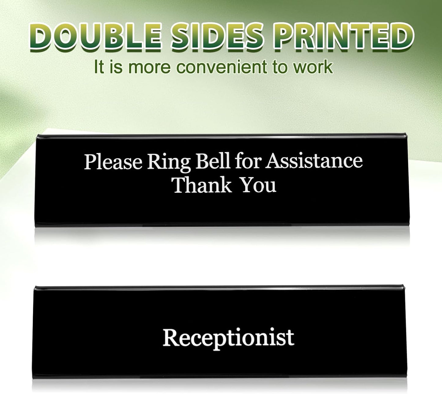 UCEC Desk Call Bell for Service & Reception - Double-Side Ring Bell Sign, 1+1 Pack