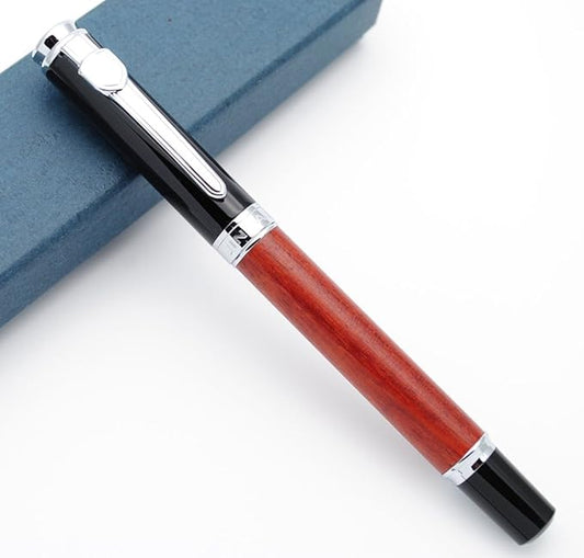 JINHAO 8802 Fountain Pen F Nib (Wooden Barrel)