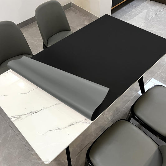 Table Pad Protector for Dining Room Table - Can Be Used On Both Sides Waterproof and Easy to Clean Good Flatness Used for Dining Table(Black+Gray 54x72)