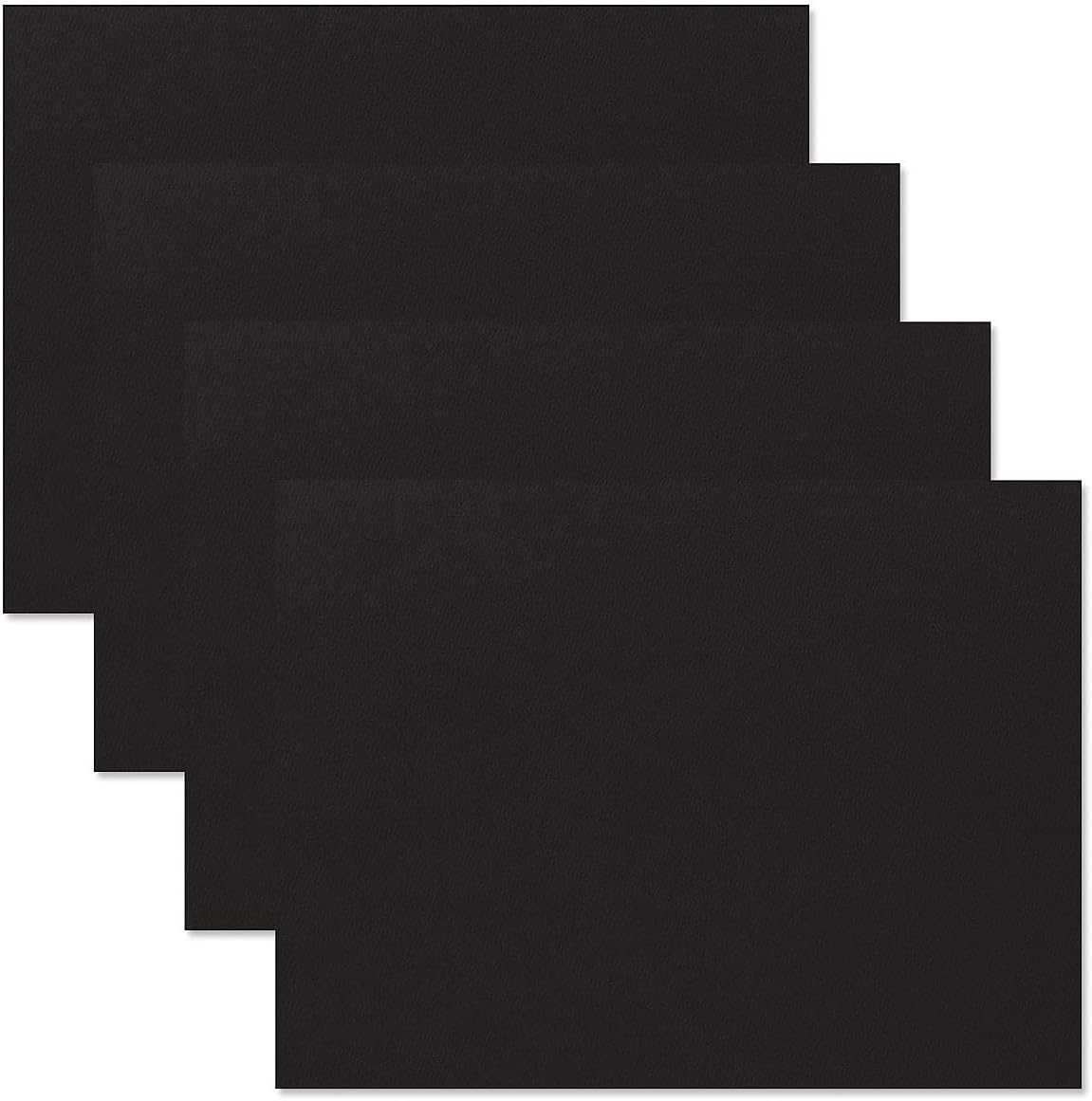 Plain Black Certificate Folders - Pack of 25, Linen Cover 80 lb. Stock, Folded, Die-Cut Corners, for Office, Business Awards, Graduation, School Diploma Holder, 9-1/2" x 12"