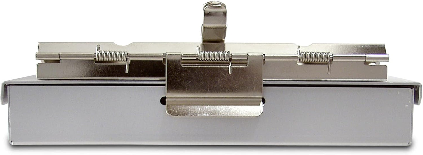 Saunders Silver Memo Size Aluminum Redi Rite Storage Clipboard with 1 Inch Storage Compartment and Self Locking Latch - Form Holder Perfect for Contractors, Truckers, and Office Use