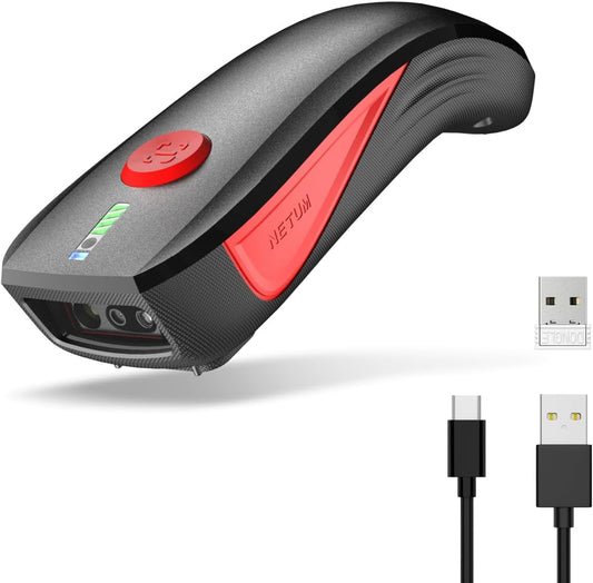NETUM CS9000 Bluetooth QR Code Scanner– Upgraded Wireless Barcode Scanner with Honeywell's Scan Engine, Portable 2D Code Reader for Inventory Management for Tablets, Android, iOS, PC and POS Systems