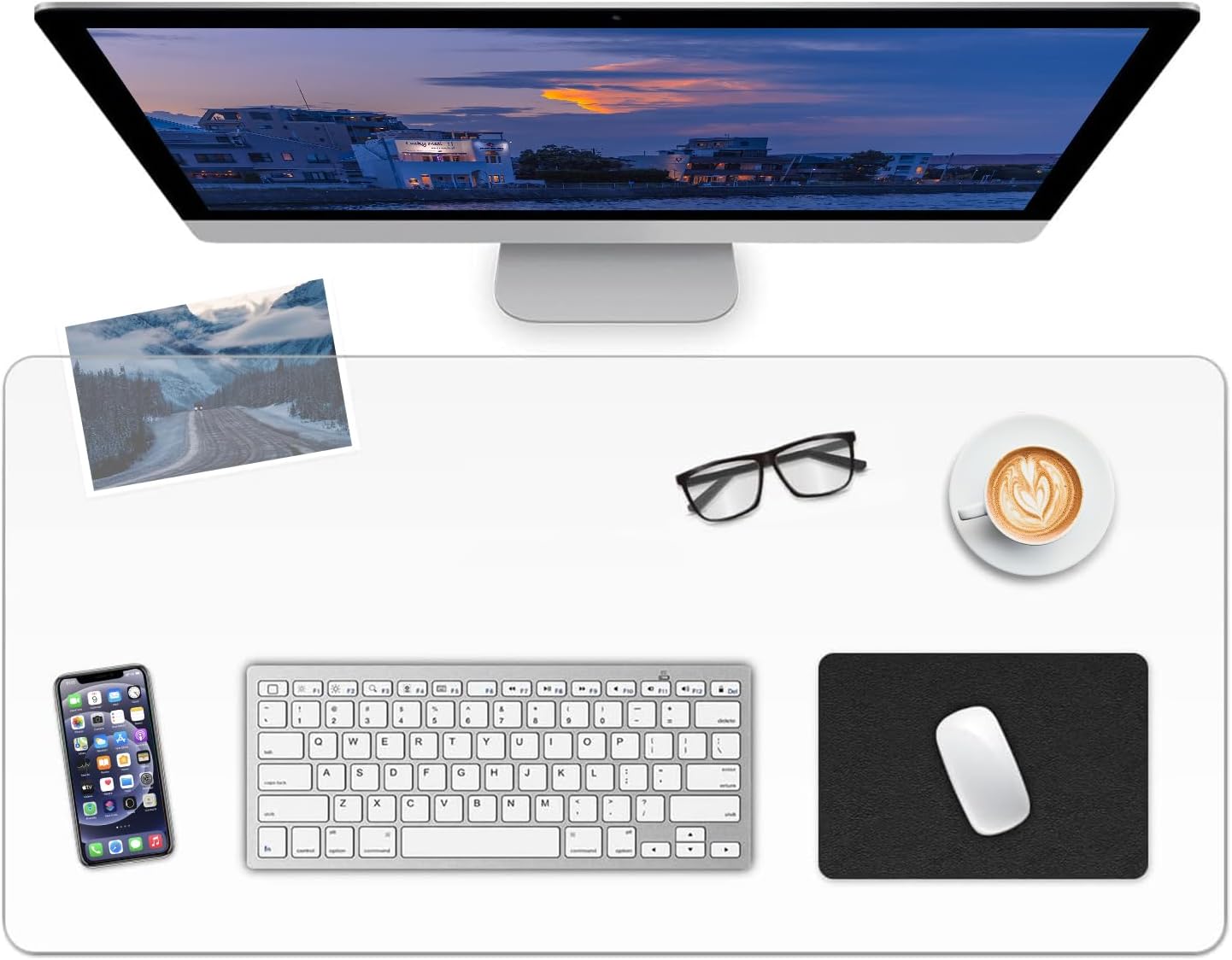 Clear Desk Mat, Non-Slip PVC Desk Protector Mat with Round Edge, Heat Resistant & Waterproof Clear Desk Writing Mat for Home and Office (63"*23.6")