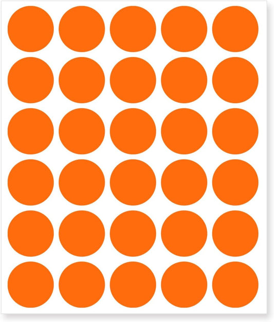 0.75 Inch Removable Color Code Dot Sticker Round Labels,Garage Sale Stickers Price Tags Label Blank Yard Sale Circle Dot Stickers(1050 Pack,Orange)