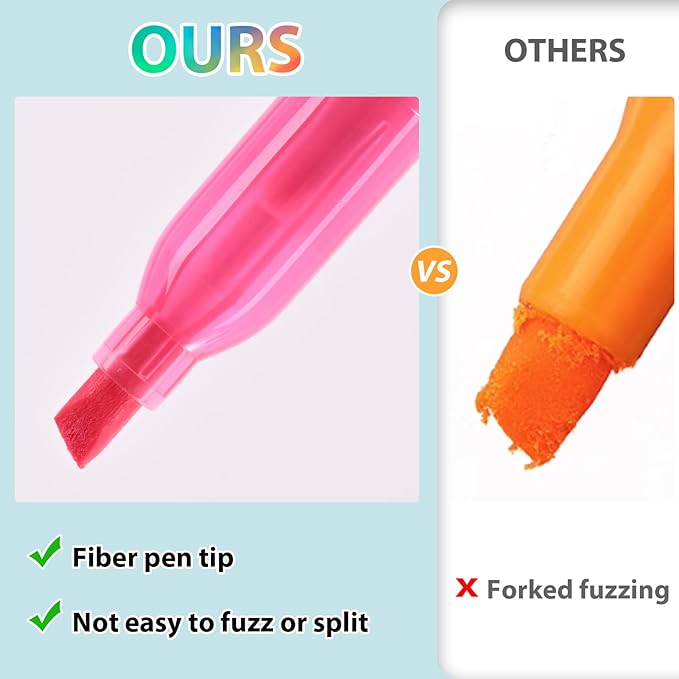 SMELHA Highlighters - 150 Pack Assorted Colors, 6 Colors, Chisel Tip, Quick Dry, Suitable for Offices, Schools, Home