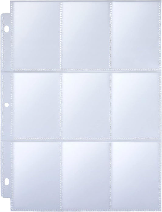 36 Pack 9 Pocket Page Protector, Holds 324 Cards, Trading Card Sleeves Page Clear Sheet Protector Pages for 3 Ring Binder, Card Sheets for Standard Size Cards
