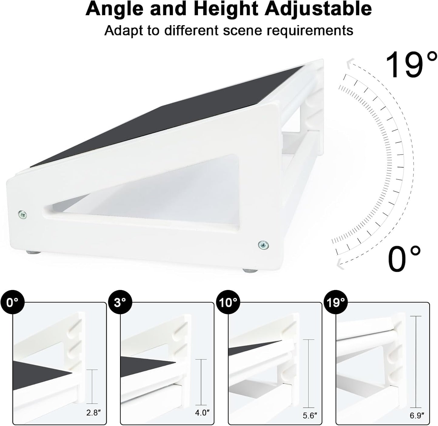 WOOD CITY Foot Rest for Under Desk at Work, 3 Heights Adjustable Footrest with Silicone Surface, 2in1 Foot Stool Improve Posture, Reduce Fatigue & Pain, Ideal for Home/Office/Gaming(White)