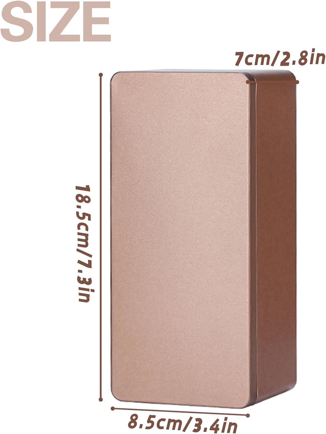 Metal Cash Box Money Holder Money Box for Cash Single Row Currency Tray Money Storage Box with Lid Cash Organizer Money Saving Organizer Money Gift Box Organizer Gold, 7.28 x 3.35 x 2.76 Inch