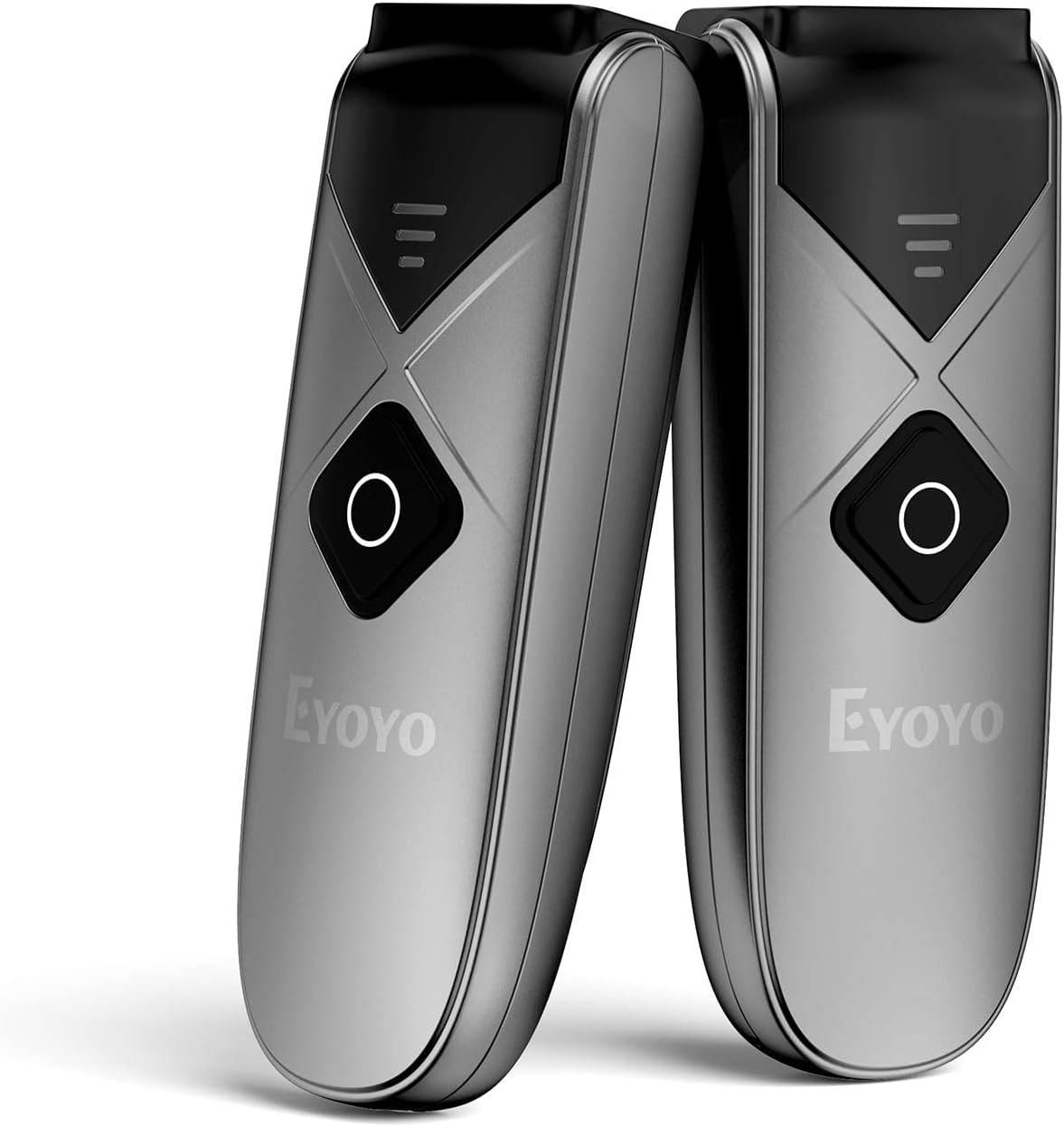Eyoyo 2-Pack Mini QR 2D&1D Bluetooth Barcode Scanner Portable Wireless Barcode Reader with USB Wired/Bluetooth/ 2.4G Wireless Connection for Phone, Android, Tablet, Laptops