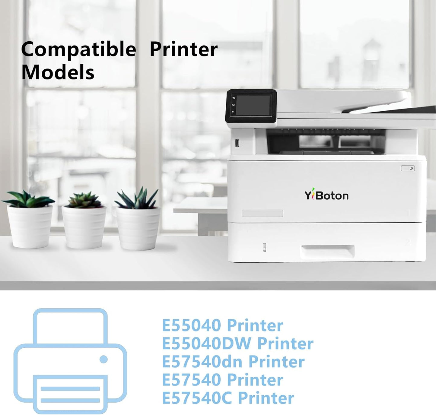 W9060 W9060MC Black Extra High Capacity Toner Cartridge Compatible for HP W9060MC Toner for Color Managed E55040 E55040DW E57540dn E57540 E57540C Series Printer