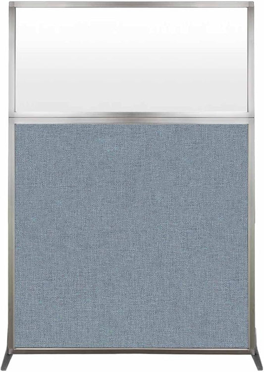 Versare Hush Screen Portable Room Divider | Workstation Wall Divider | Freestanding Privacy Hush Panels | Frosted Windows | Fabric Office Divider Screen | Great for Room Separation