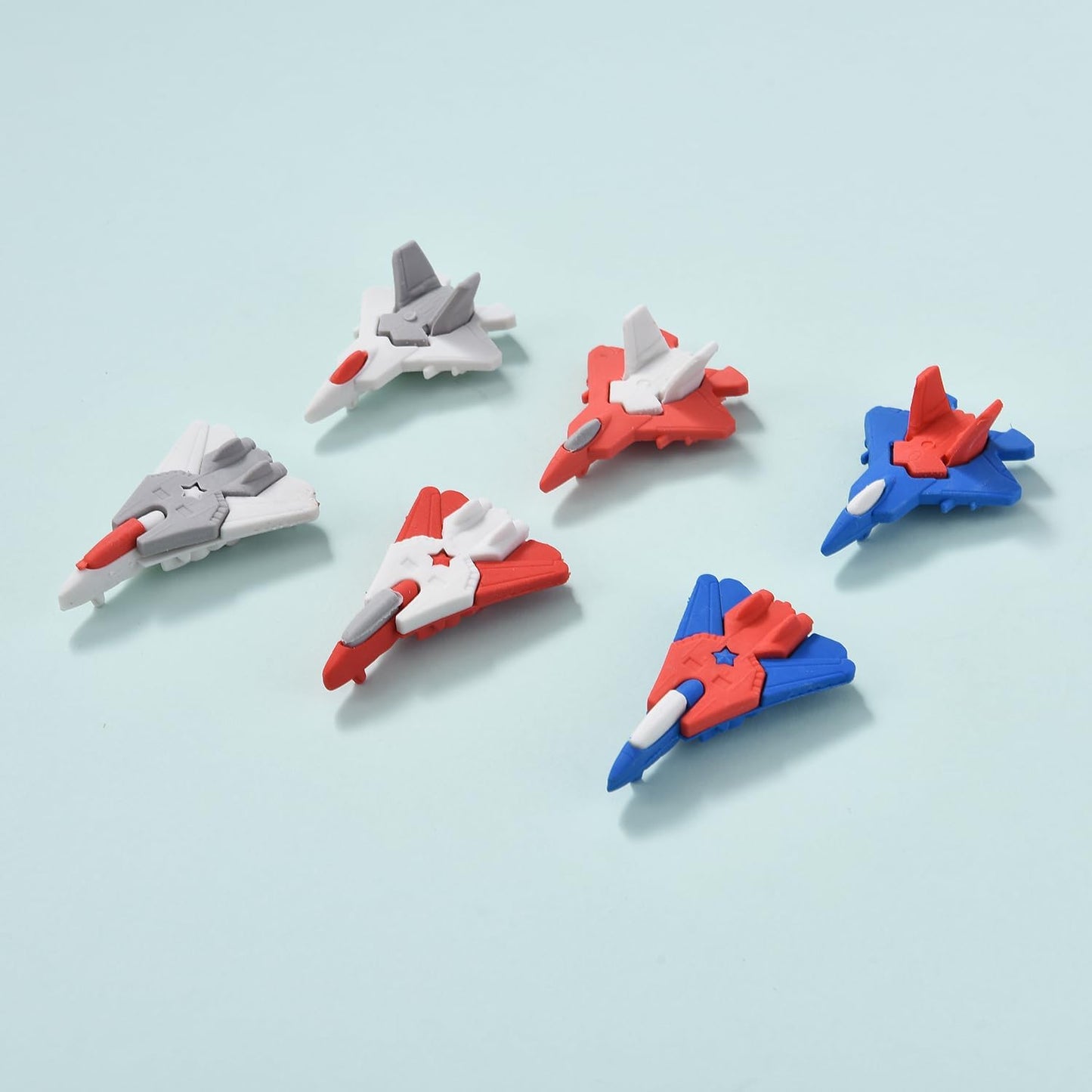 12 Pack Plane Erasers for Kids, 3D Erasers for Boys and Girls, Fun Erasers for School Supplies Prize Gifts Party Favors
