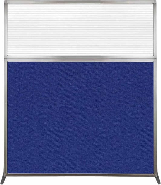 Versare Hush Screen Portable Room Divider | Workstation Wall Divider | Freestanding Privacy Hush Panels | Clear Fluted Windows | Fabric Office Divider Screen | Great for Room Separation