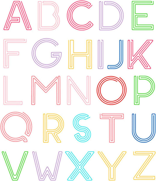 52 Pcs A-Z Stainless Steel Paper Clips - Alphabet Letter Clips for Office & School with Storage Box Assorted Color (26 Letters)