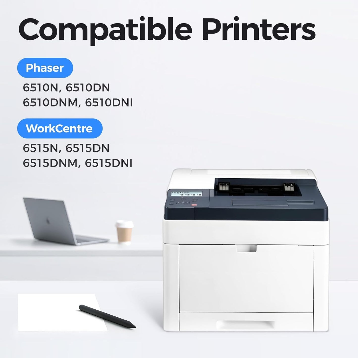 Phaser 6510 WorkCentre 6515 Drum Unit Replacement for Xerox 108R01420 108R01417 108R01418 108R01419 Imaging Unit Compatible for Xerox 6510N 6510DN 6510DNM 6510DNI 6515N 6515DN 6515DNM 6515DNI Printer