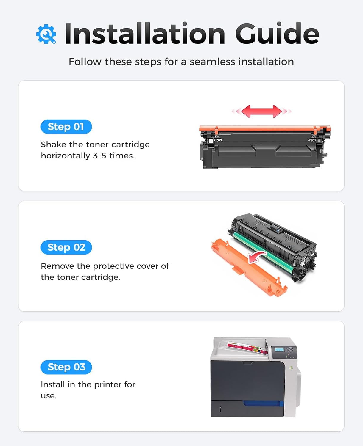 647A 648A Toner Cartridge 4-Pack Replacement for HP 647A 648A CE260A CE261A CE262A CE263A for Color LaserJet Enterprise CP4025dn CP4025n CP4525dn CP4525n CP4525xh CM4540 MFP CM4540f CM4540fskm Printer