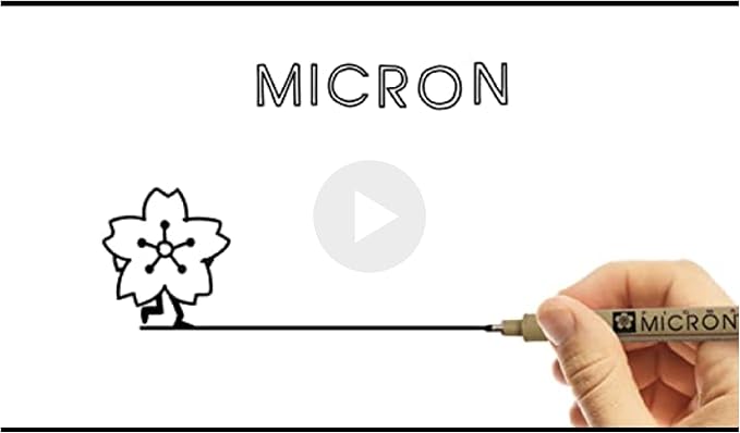 SAKURA Pigma Micron Fineliner Pens - Archival Black Ink Pens - Pens for Writing, Drawing, or Bullet Journaling - Assorted Point Sizes - 6 Pack