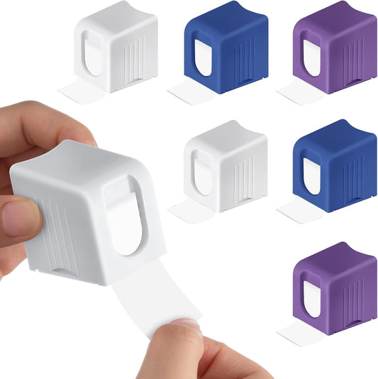 Maitys 6 Pcs Postage Stamp Dispenser for a Roll of 100 Stamps Lightweight Plastic Stamp Roll Holder for 100 Holder Organizer Forever Stamps Mailing Desk Table Home and Office Supplies (Multicolor)