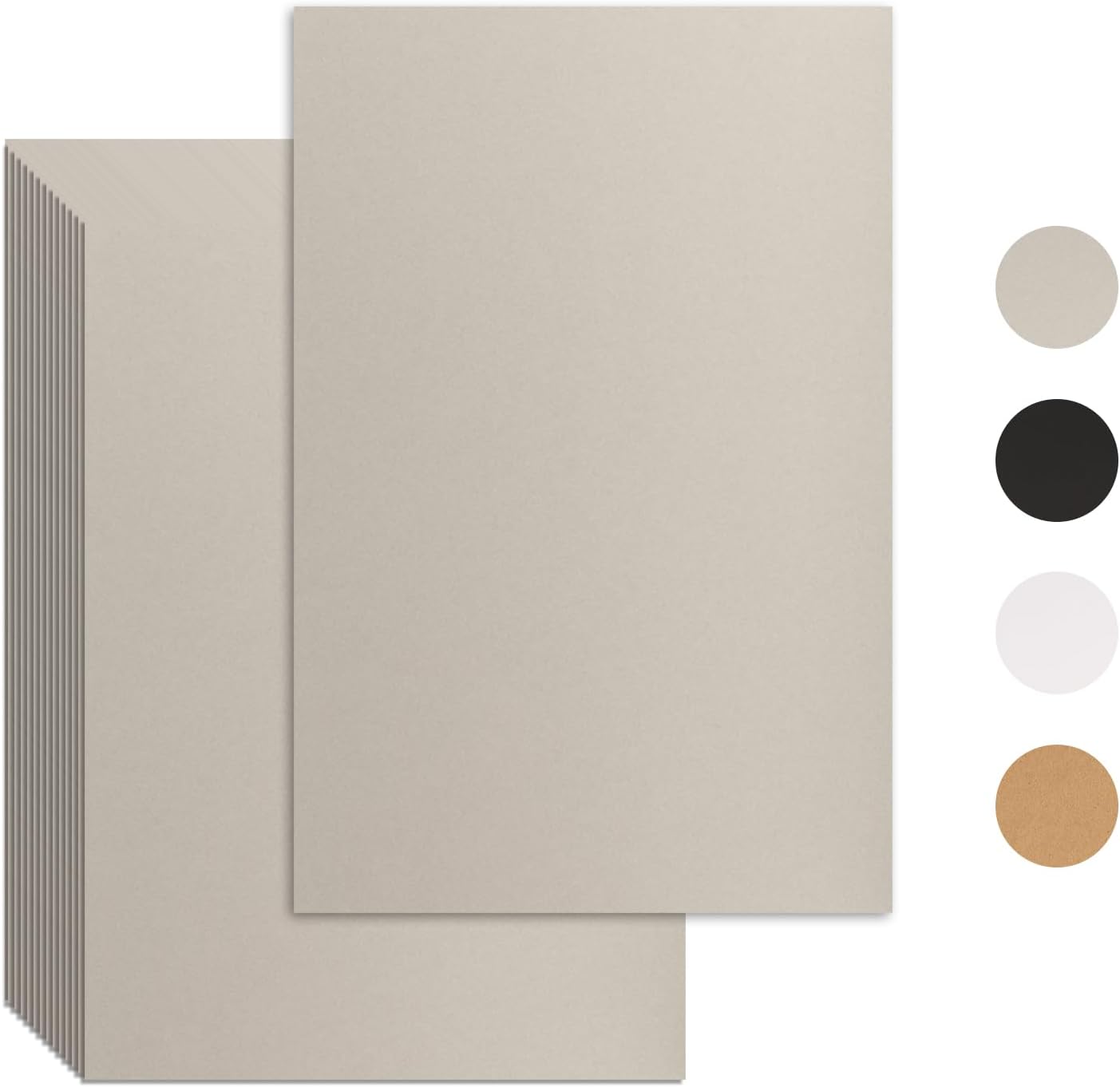 25 Pcs Book Board, Binder Board, Cover Board, Heavy Duty Chipboard for Book Binding, DIY Cardboard (Gray, 5 x 7 Inch 100PT)