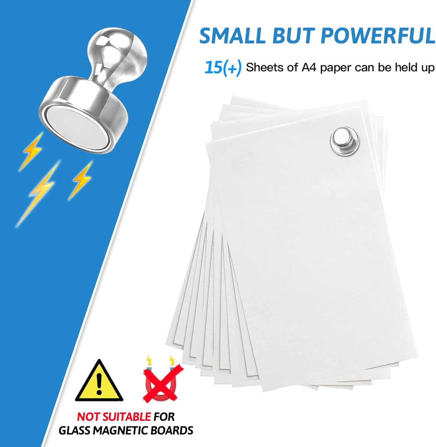 10Pack Fridge Magnets for Whiteboard Silver White Board Magnet Set Round Pin Magnets Metal Magnetic Push Pins Cute Magnet for Refrigerator Kitchen Office School