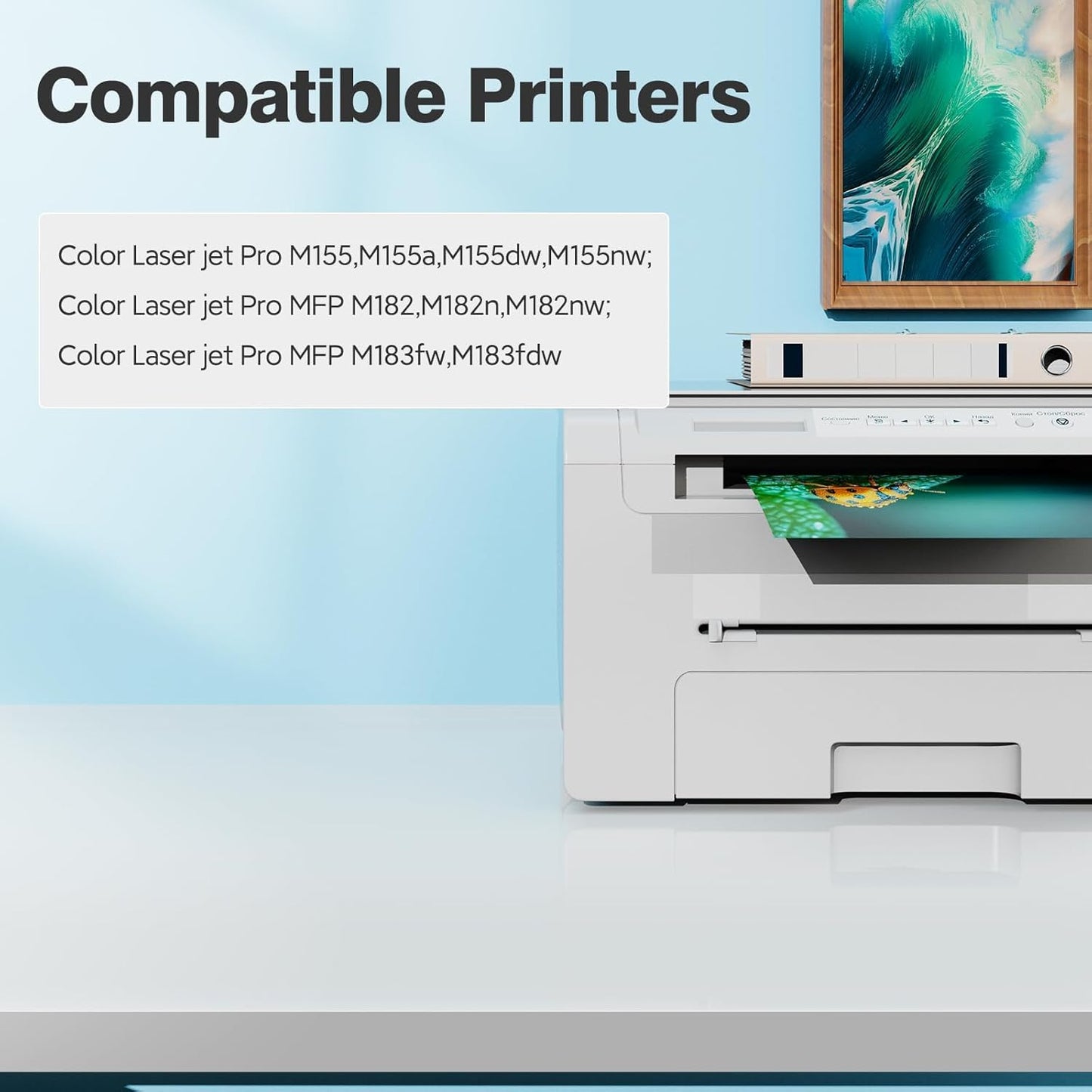 215A Toner Cartridges M183fw for HP 215A Toner cartridges 4 Pack, M183fw M182 M155 Toner cartridges, HP215A Toner 215 for HP Color Laser Jet Pro MFP M183fw M183fdw M182 M182n M182nw M155 M155a M155dw