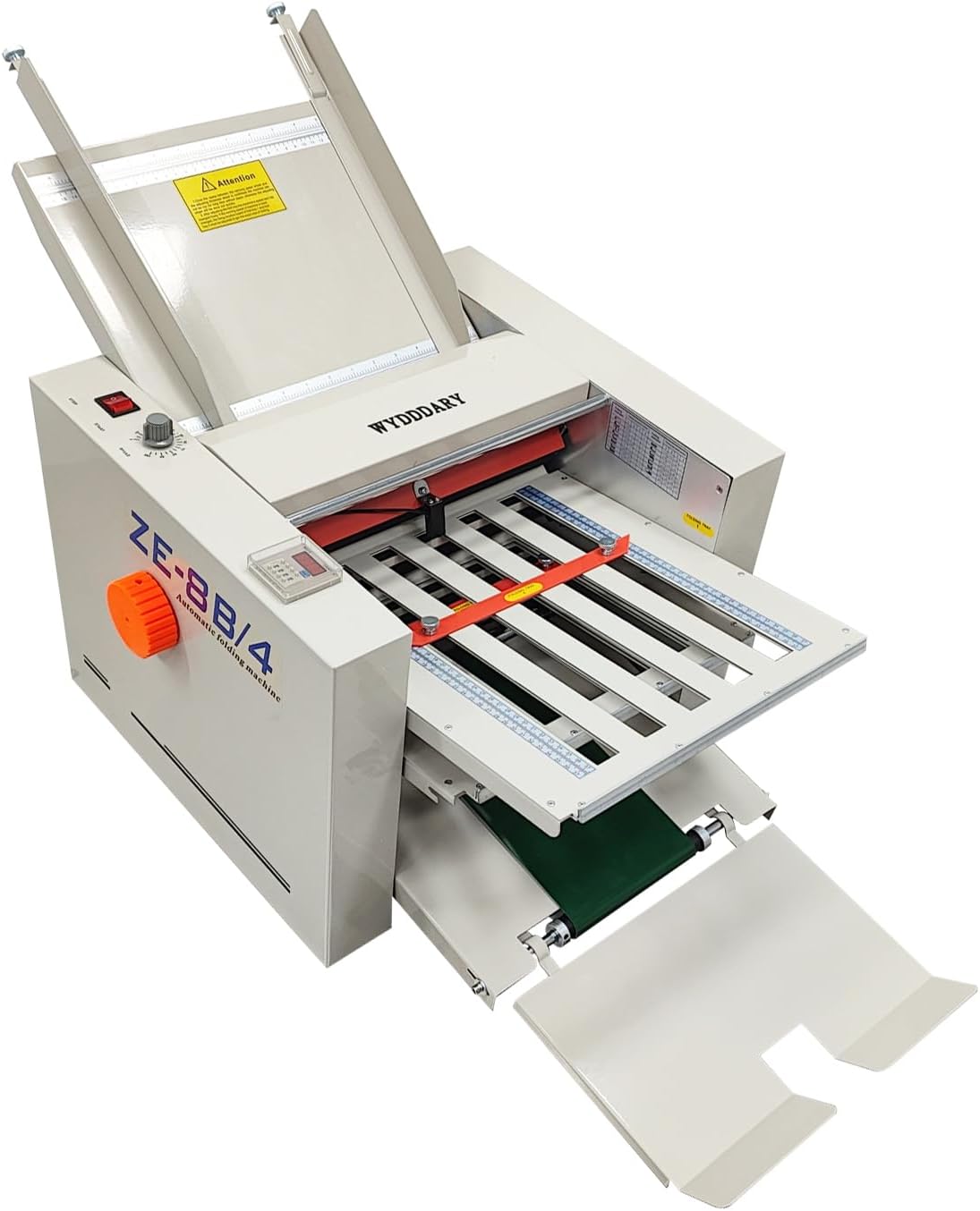 WYDDDARY Automatic Paper Folding Machine Fold Sizes 2x3in to 12x27in Small Horizontal Origami Machine Max Speed 262ft/min for Manuals Document Business Letters 110V 70W