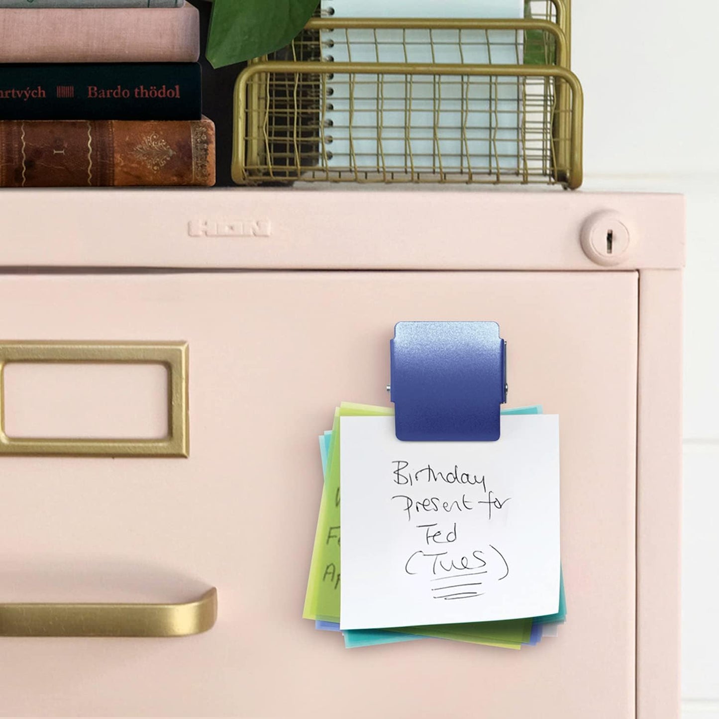 Extra Strong Magnetic Clips for Refrigerator and More, Large Blue, 3-Pack