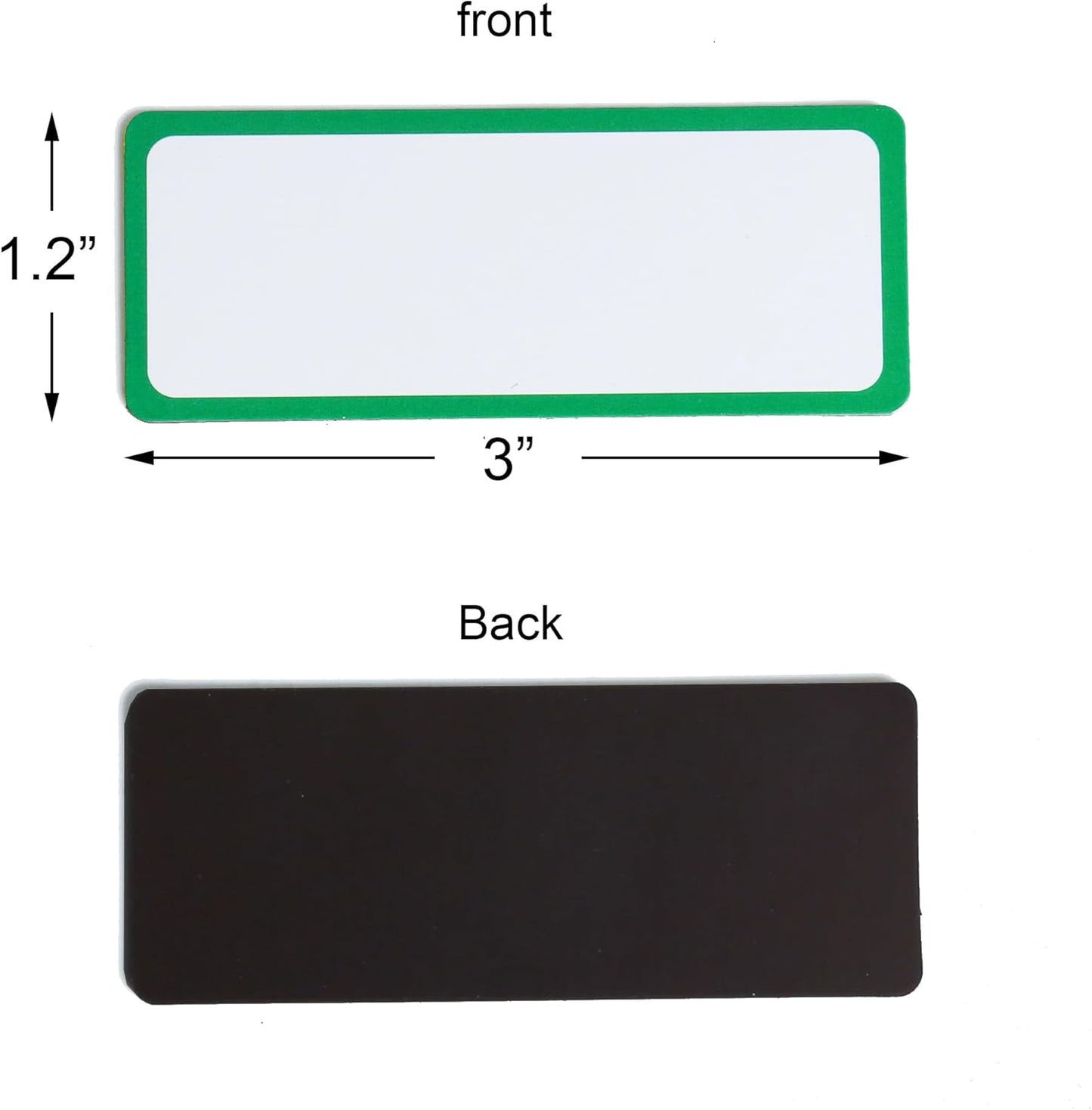 Dry Erase Magnetic Labels: 80PCS, 3x1.2”, Magnetic Name Tags Plates for School Classroom & Office, Reusable Name Magnets for Whiteboards, Lockers, Iron Shelf & Fridge