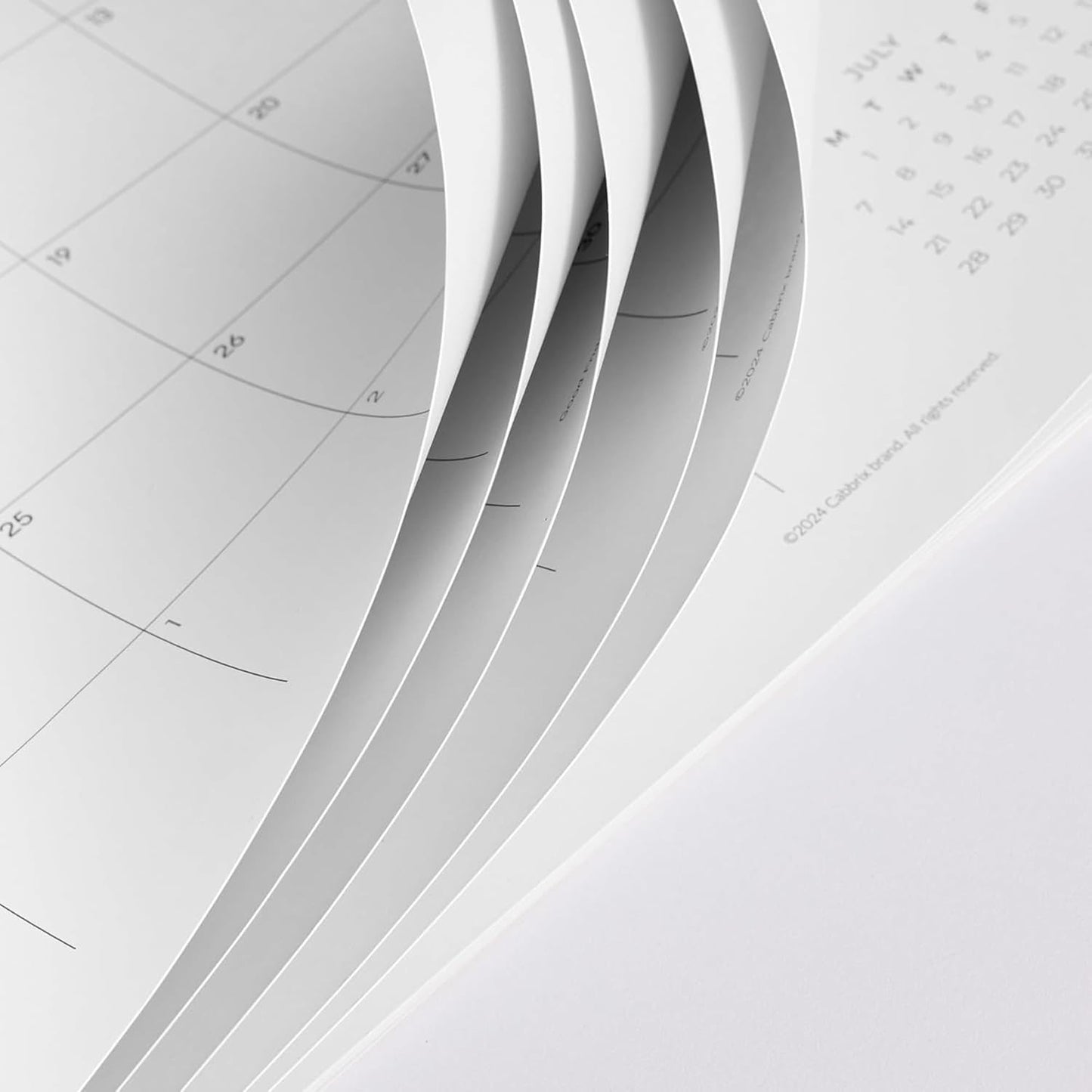 Cabbrix Aesthetic Desk Calendar 2025-2026 Covering July 2025 to June 2026, Monthly Desktop Calendar with Notes for Home Office School (Black, 15 x 12 inch Medium)