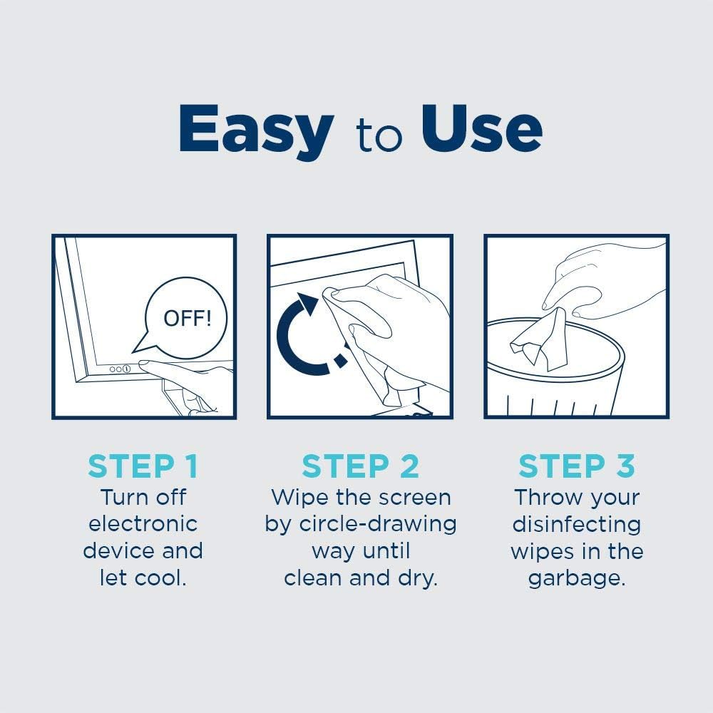 Tech Armor Cleaning Wipes - Screen Wipes for TV Screen, Computer Screen, for Laptop, Phone, Ipad - Computer Electronic kit - 100 Wipes